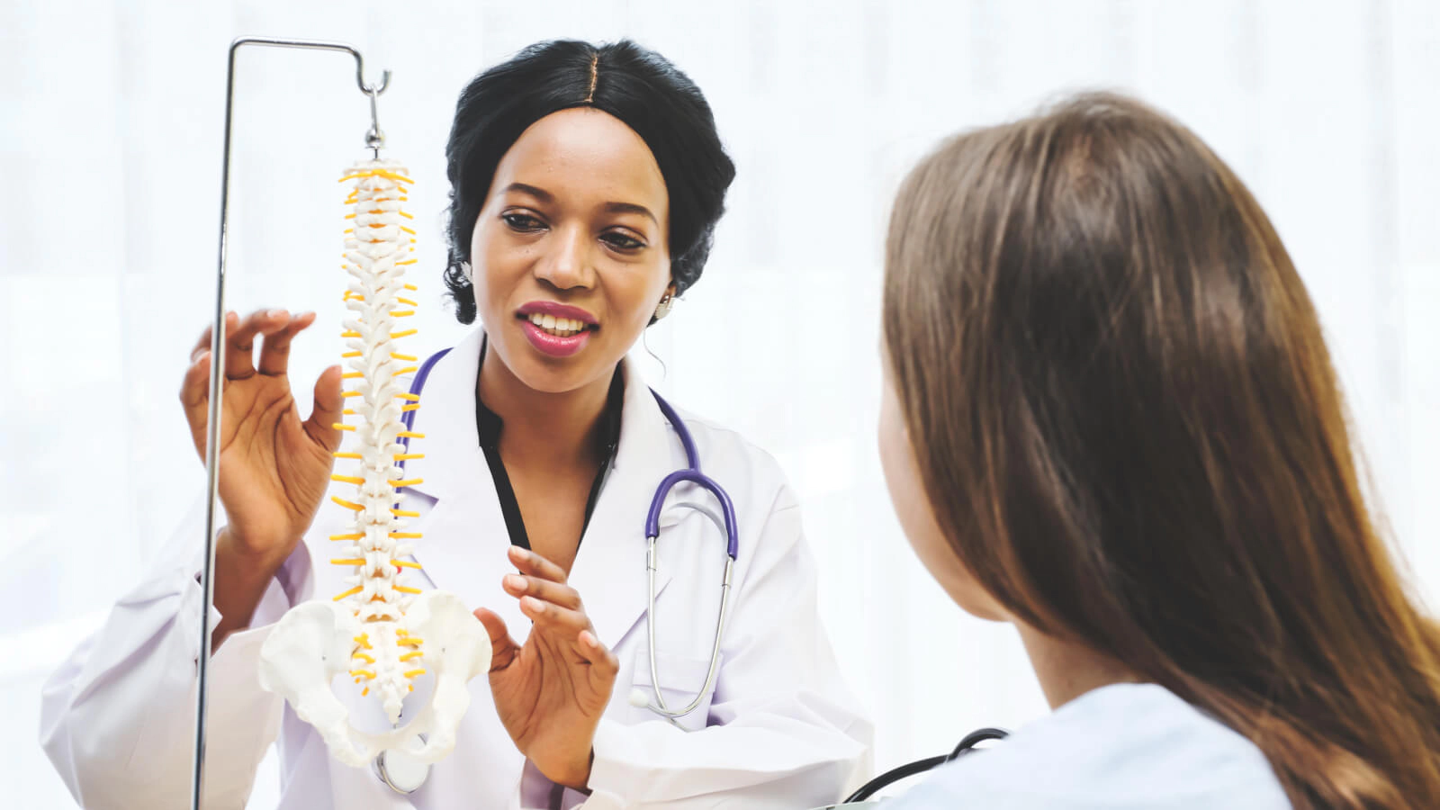 Doctor talks to a patient