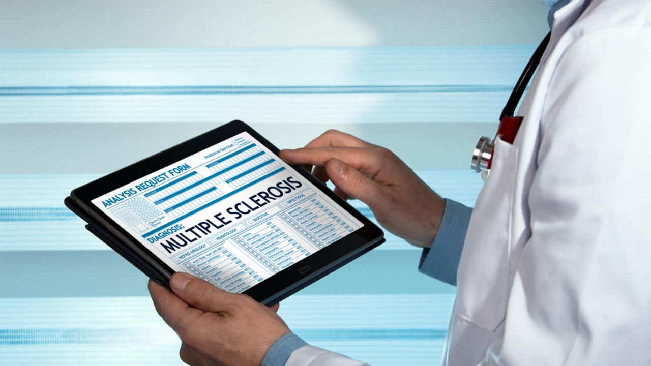 Doctor holds a tablet